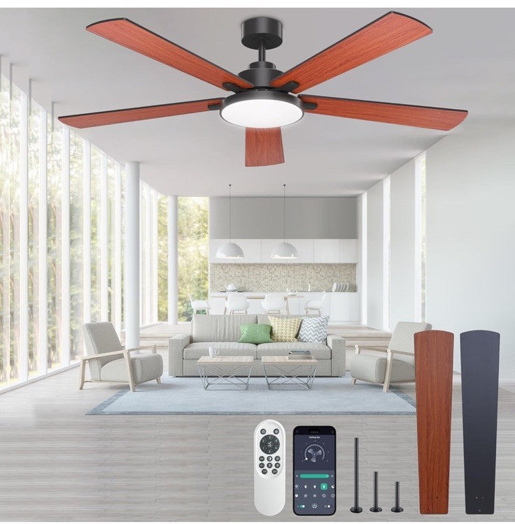 62 inch Ceiling Fans with Lights and Remote Control,Indoor