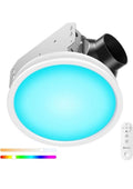 Bathroom Exhaust Fan with RGB Lights, 110CFM/1.0 Sones Vent Fan with 