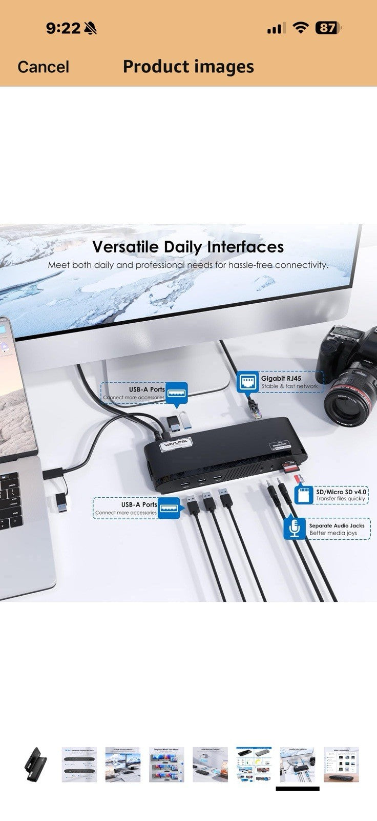 WAVLINK DisplayLink Docking Station, Dual Monitor for Mac M1/M2/M3/M4