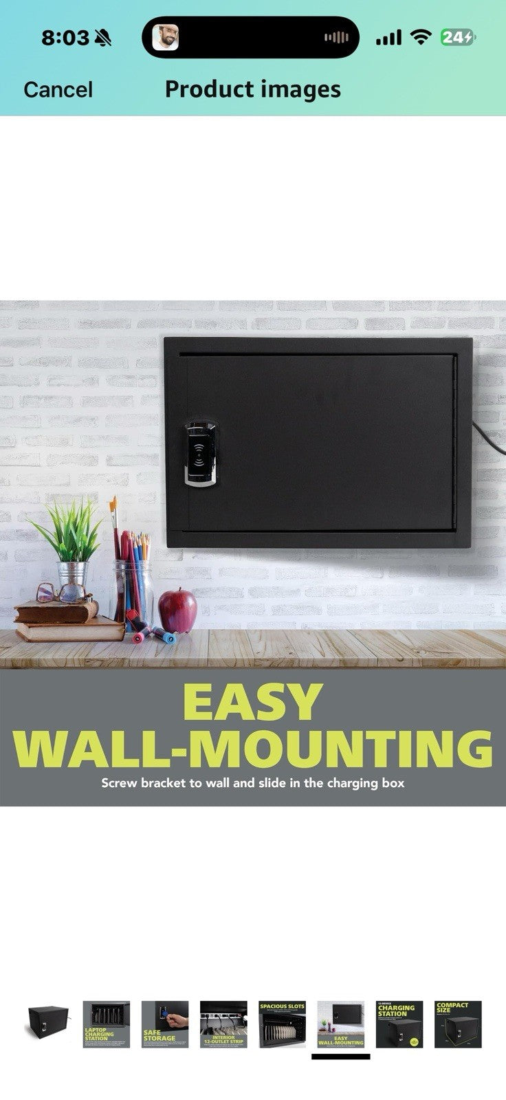 Pearington 12-Device Charging Station for Laptops and Tablets, Wall