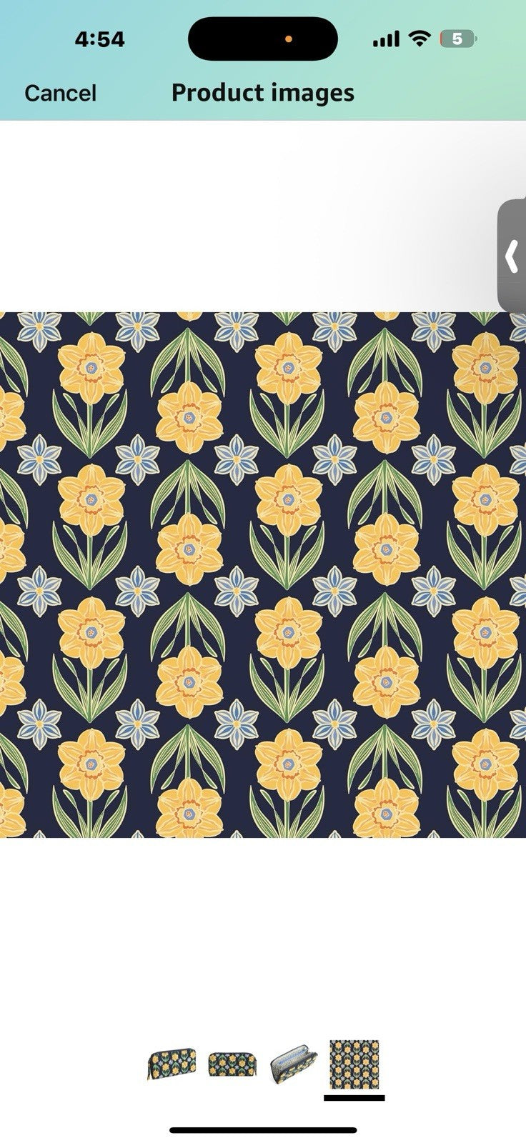 Vera Bradley Premium Cotton Continental Wallet, Daffodils