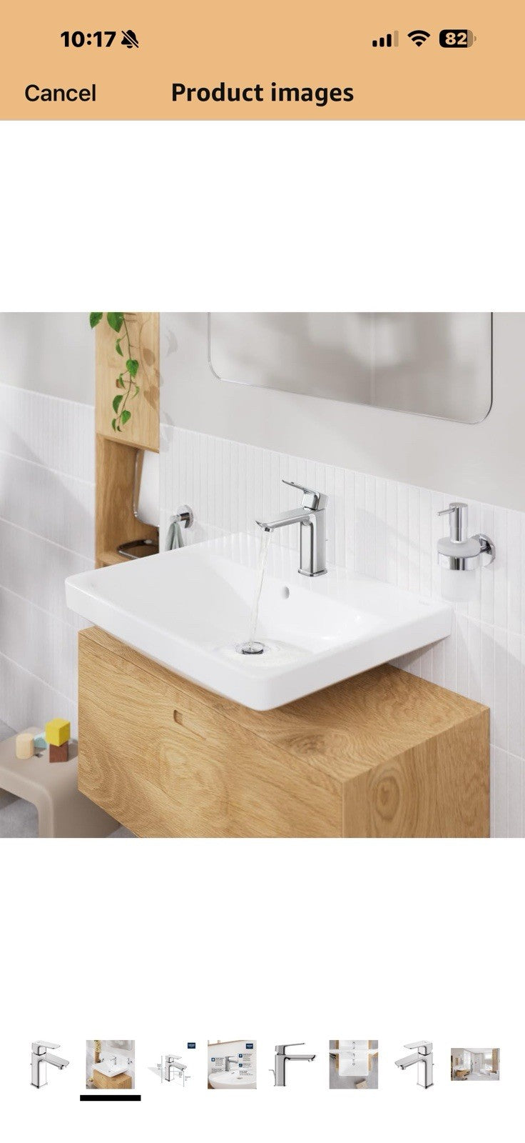 Grohe 1053490000 Cubeo Single Hole Single Handle S-Size Bathroom 