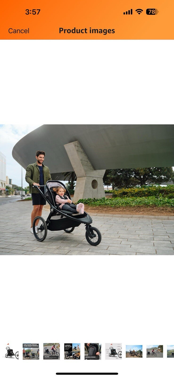 Baby Jogger City Prix Jogger x Bike Trailer – Easily Converts to Bike Trailer 
