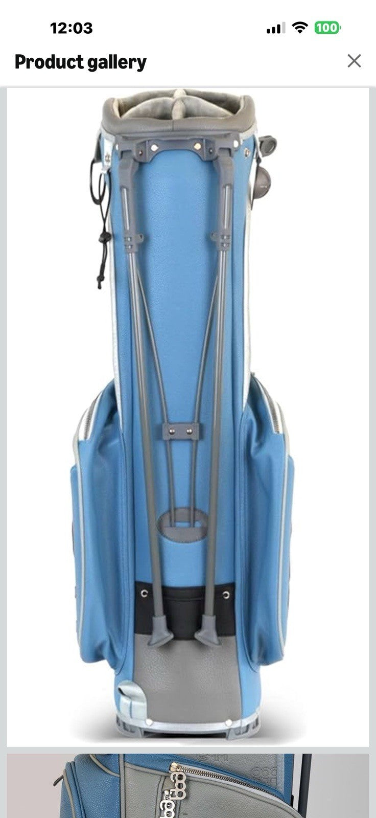 PPG Pin Point Golf Triumph Series Leather Stand Bag, 7-Way Club Divider,