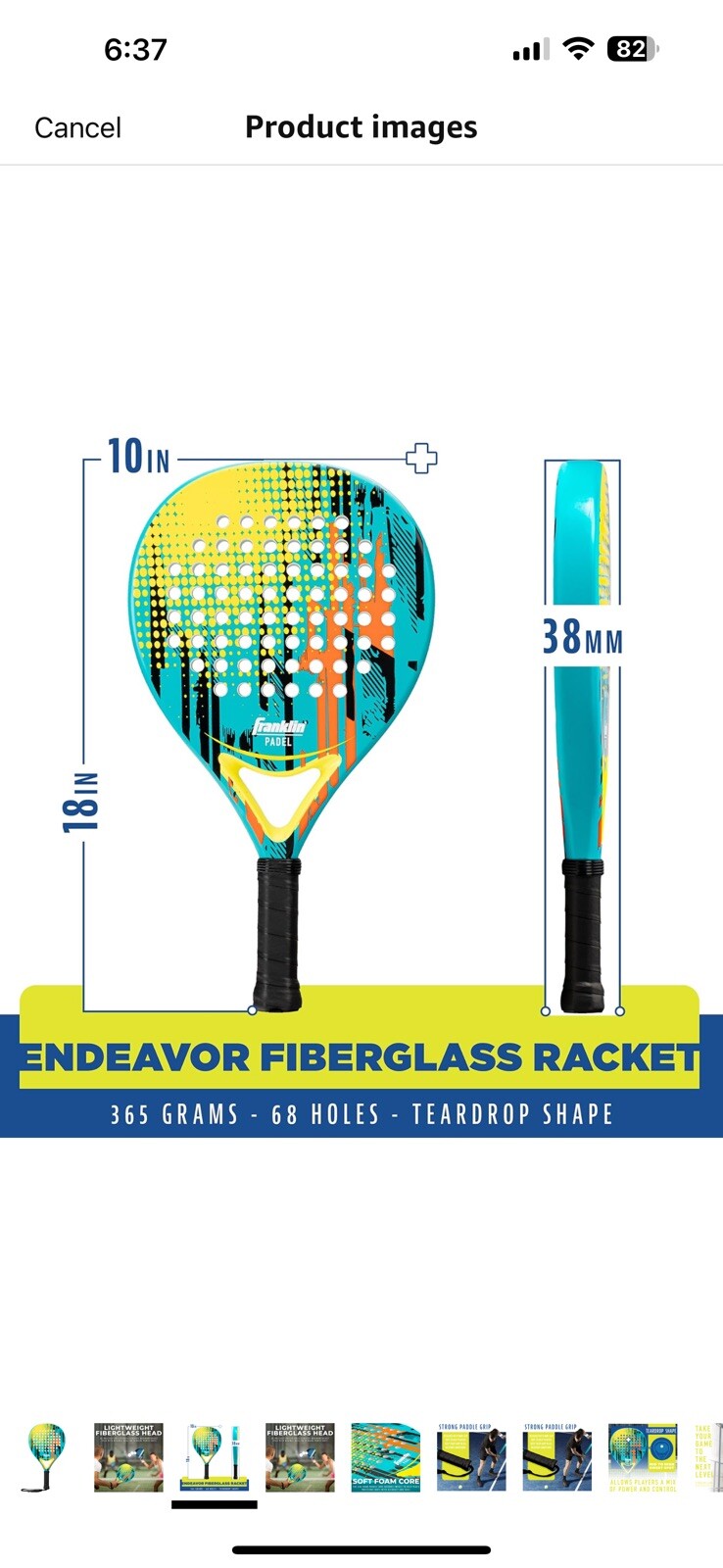 Franklin Sports Padel Rackets - Aurora + Endeavor Padel Paddles with Foam 