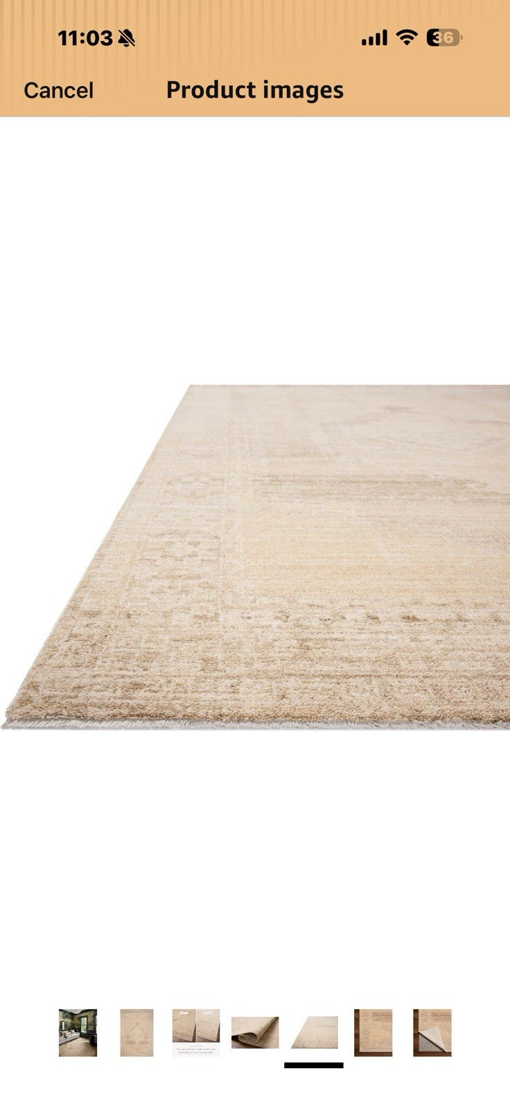 Loloi Chris Loves Julia Palma Collection PLM-07 Wheat/Taupe 5'-3" x 7'-6" 