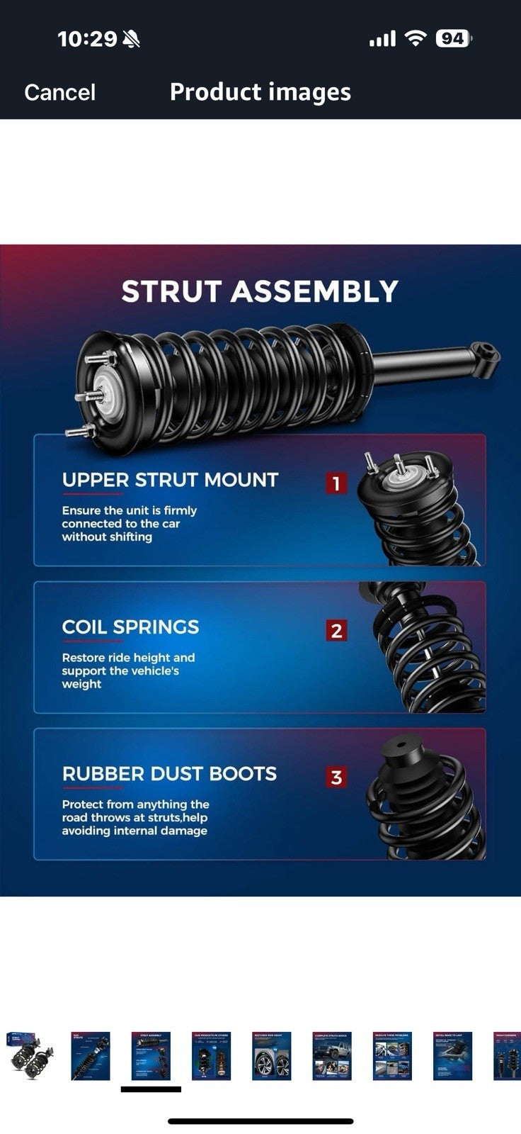 2PCS KAX 171130 171131 Front Struts and Shocks Absorbers for 2008-2014
