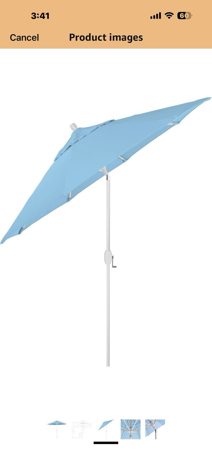 California Umbrella 12-Year-Non-Fading, 9Ft Premium Sunbrella Patio Umbrella