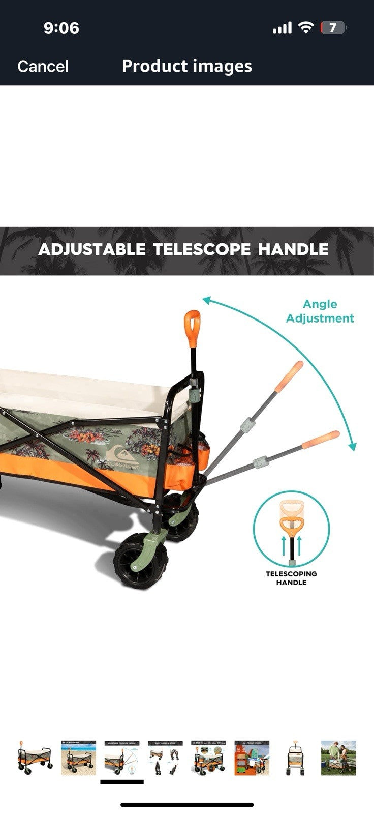 QUIKSILVER Folding Beach Wagon Cart – Heavy-Duty Collapsible Utility 