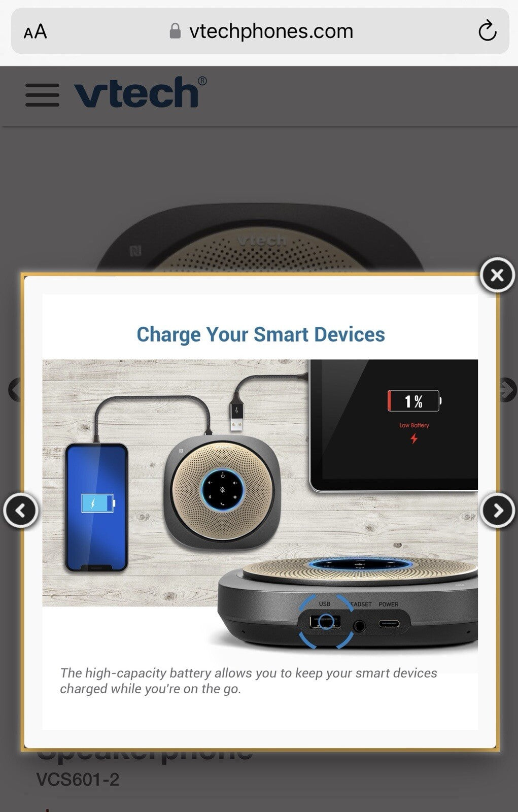 Smart Conference Speakerphone VCS601-2