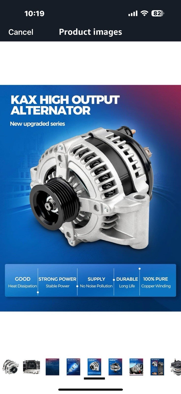 KAX Alternator New 11179N for 2006-2009 Impala 5.3L, 2006-2007 Monte