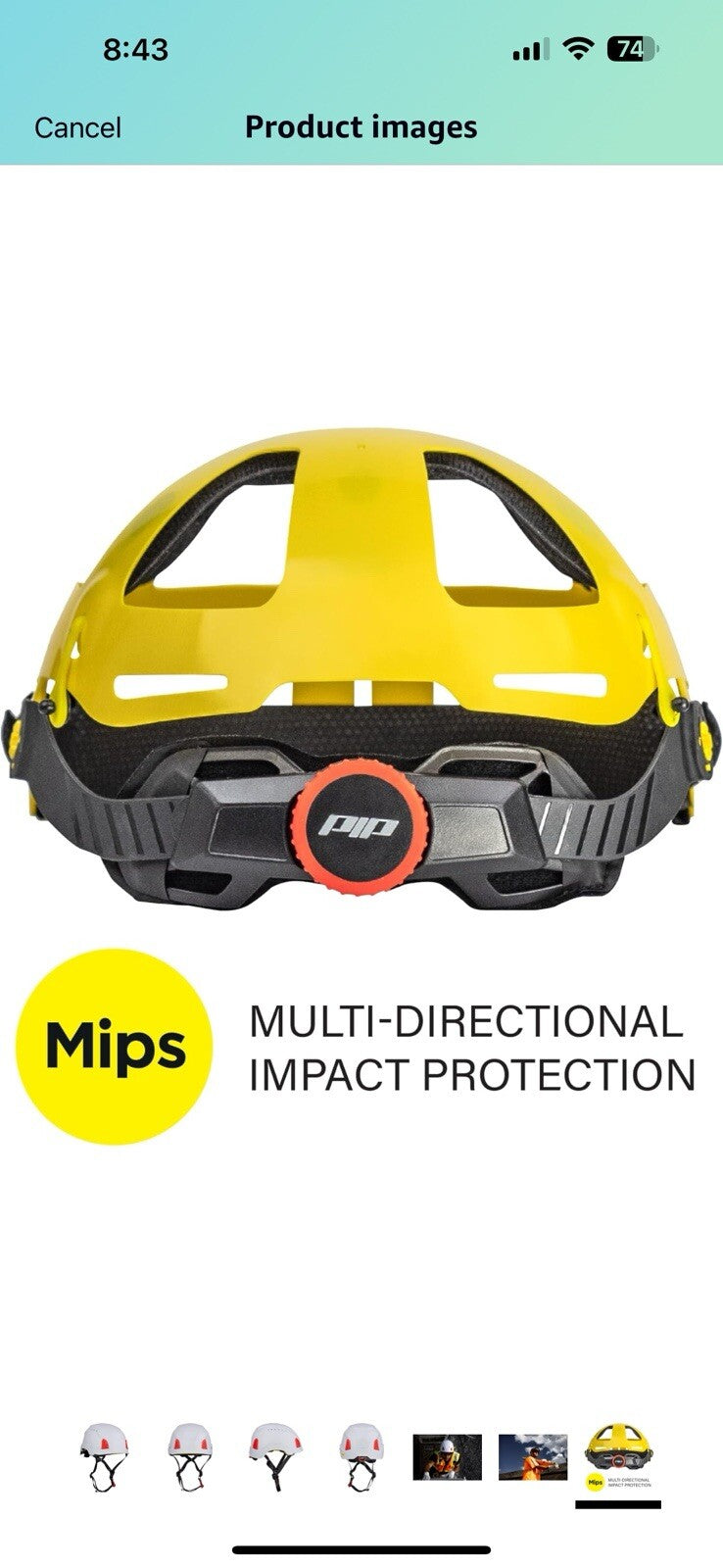 PIP Traverse Vented, Industrial Climbing Helmet with Mips Technology, 
