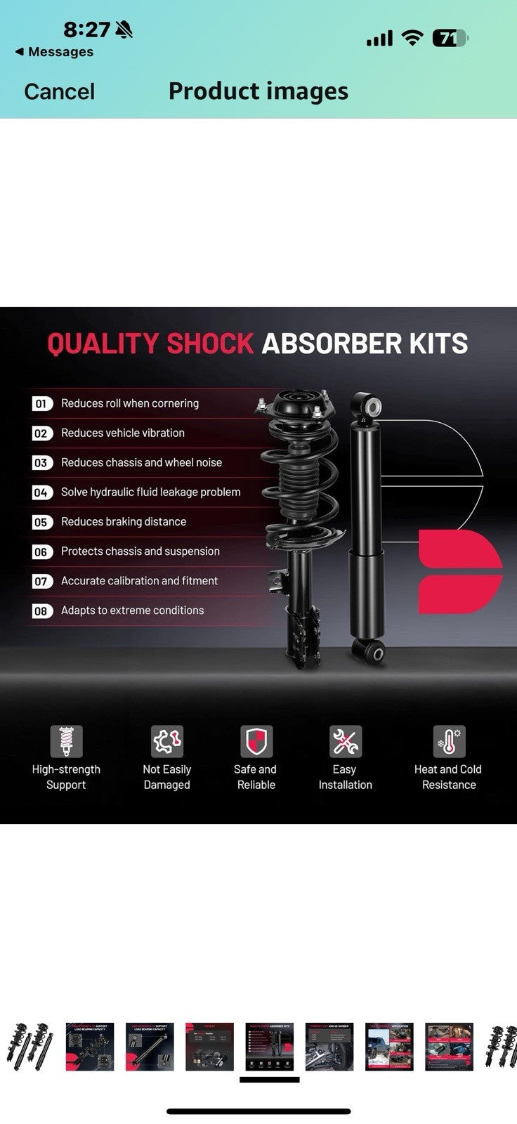 BDFHYK 2PCS Front and 2PCS Rear Shock Absorbers kit Compatible