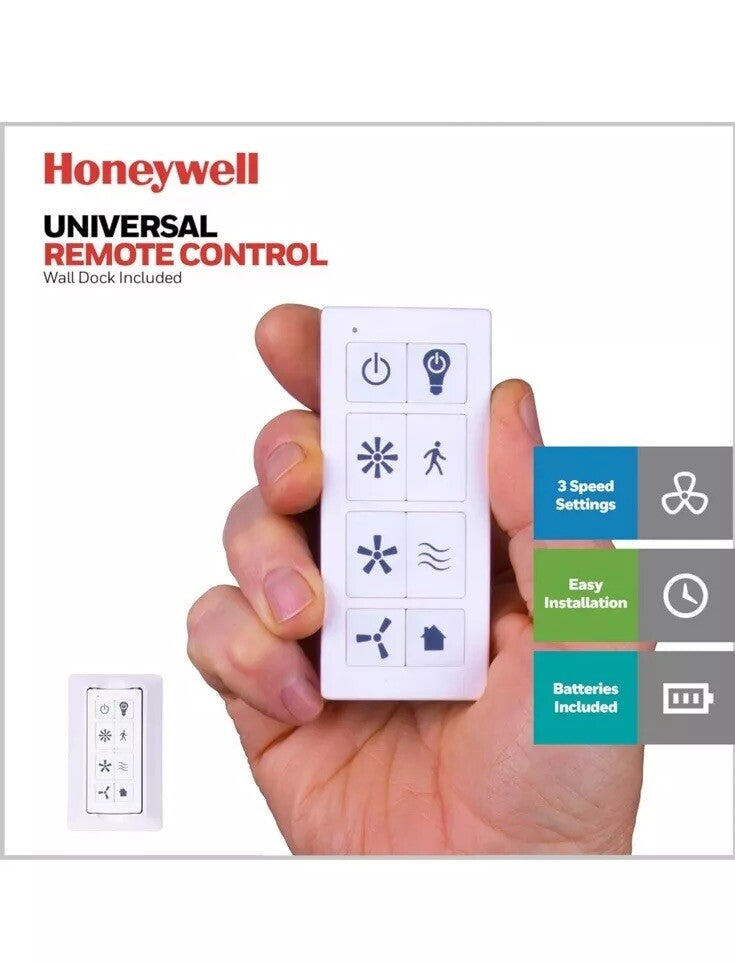 Honeywell Ceiling Fans Carnegie, 52 Inch Industrial LED Ceiling Fan with Light