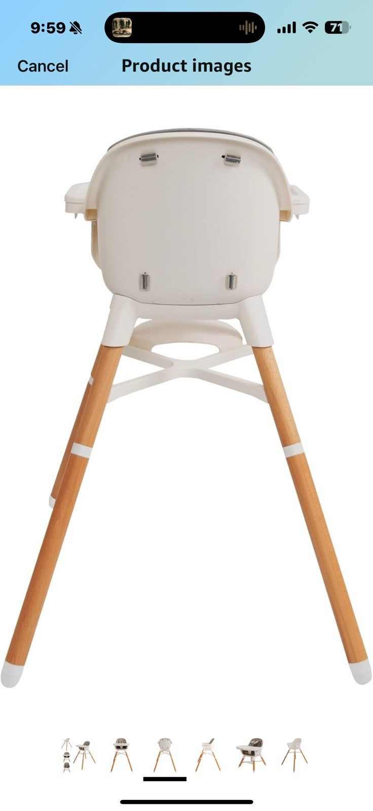 Nuby 4-in-1 Baby High Chair Seat with Removable Tray - 6+ Months to 3 Years