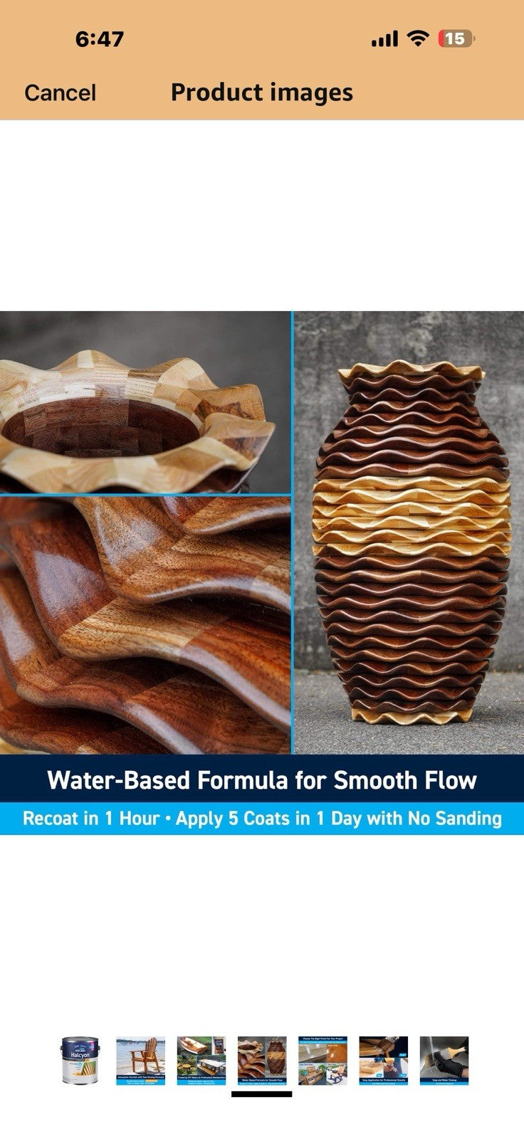 TotalBoat Halcyon Water-Based Marine Varnish | Fast-Drying Polyurethane