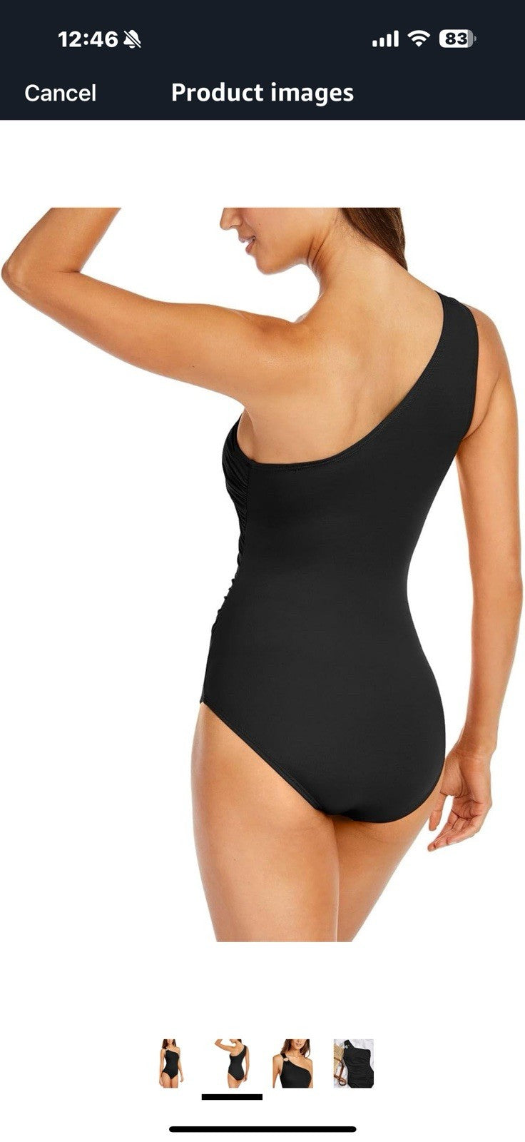 Michael Kors Women's Solid Logo Ring Shoulder One Piece Size 12