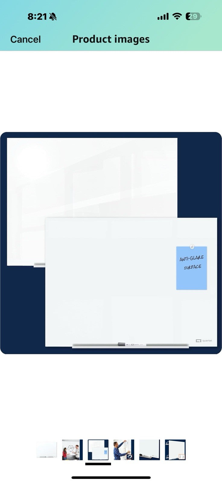 Quartet Magnetic Glass Dry Erase White Board, Anti-Glare, 4' x 3' Whiteboard 