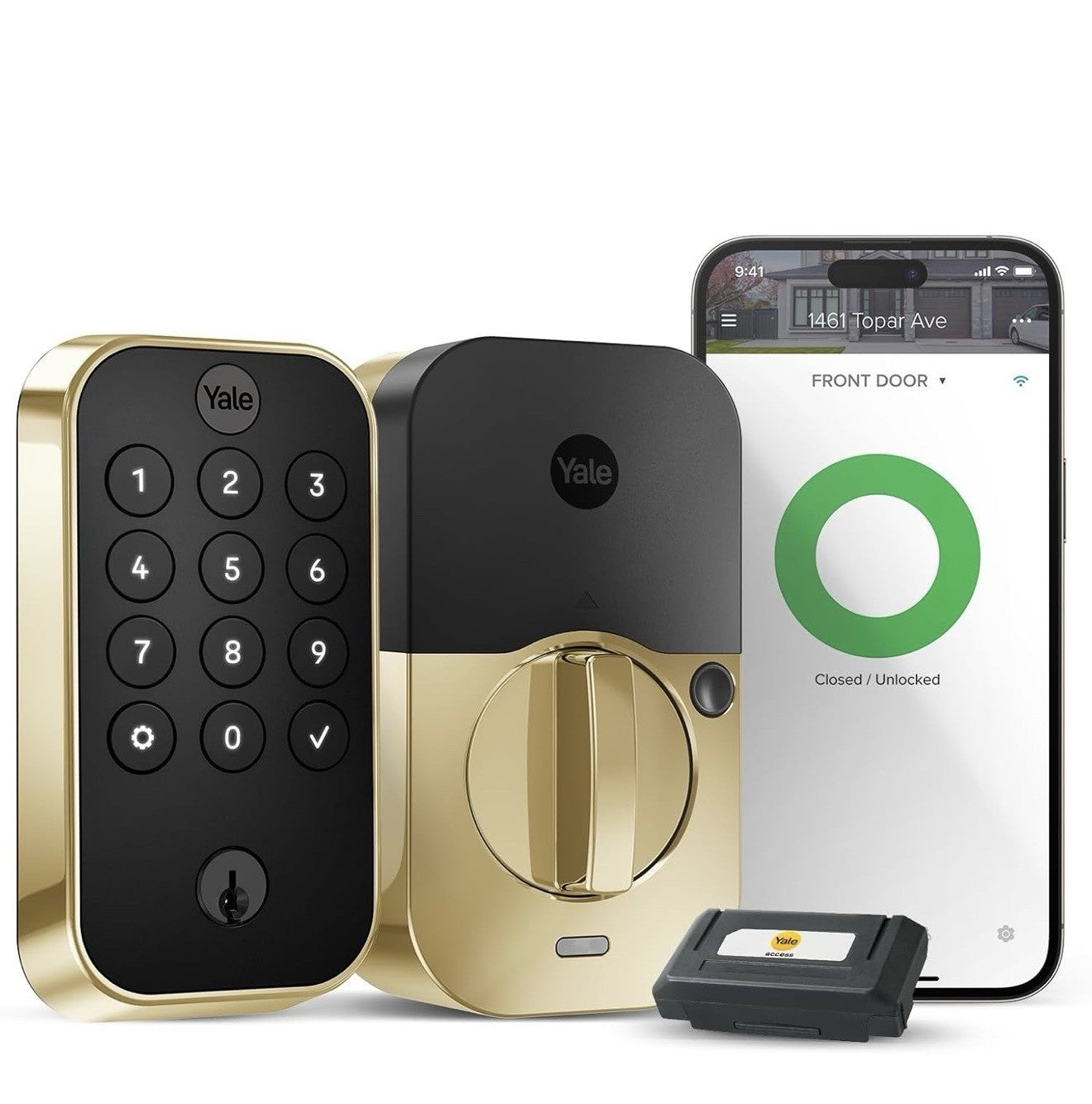 Yale Assure Lock 2 Deadbolt, Lifetime Brass Keyed Smart Entry Door Lock