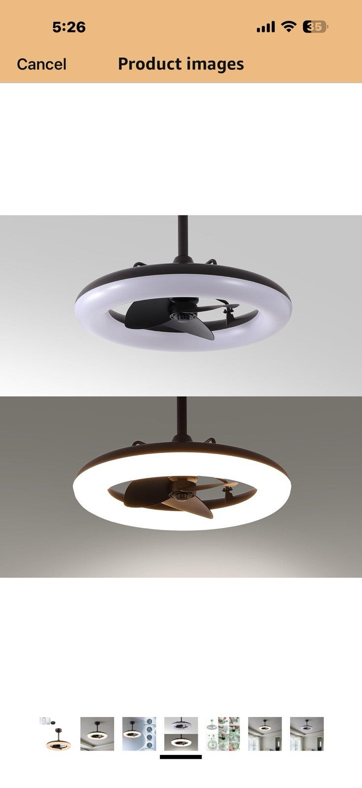 OVAL AIR AIR8001A Piero 21.5" Contemporary Minimalist 6-Speed