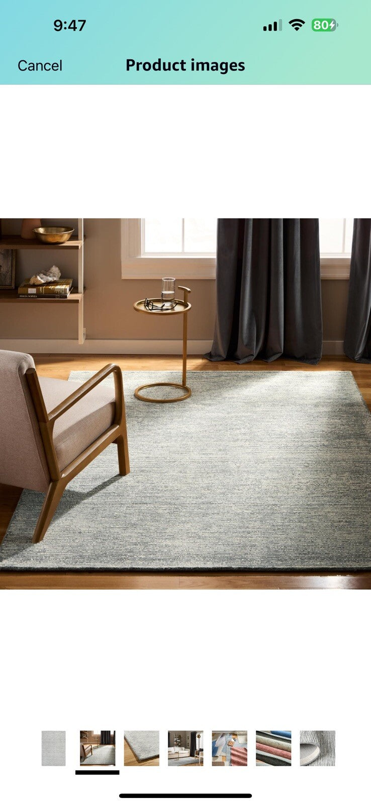 TOWN & COUNTRY LUXE Rita Ribbed Textured Hand Tufted 100% Wool Area 8* 10