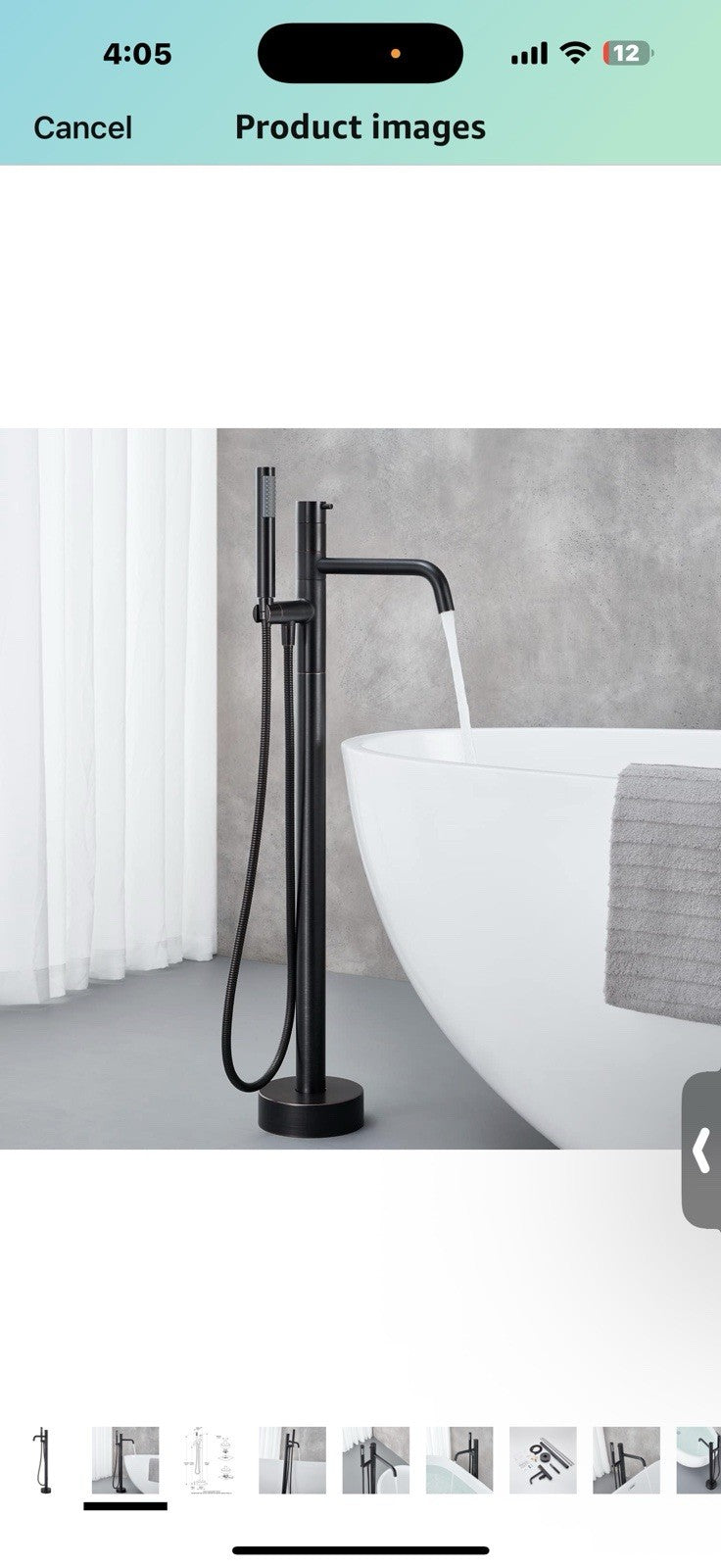 Freestanding Bathtub Faucet Floor Mount Tub Filler Oil Rubbed Bronze Brass 