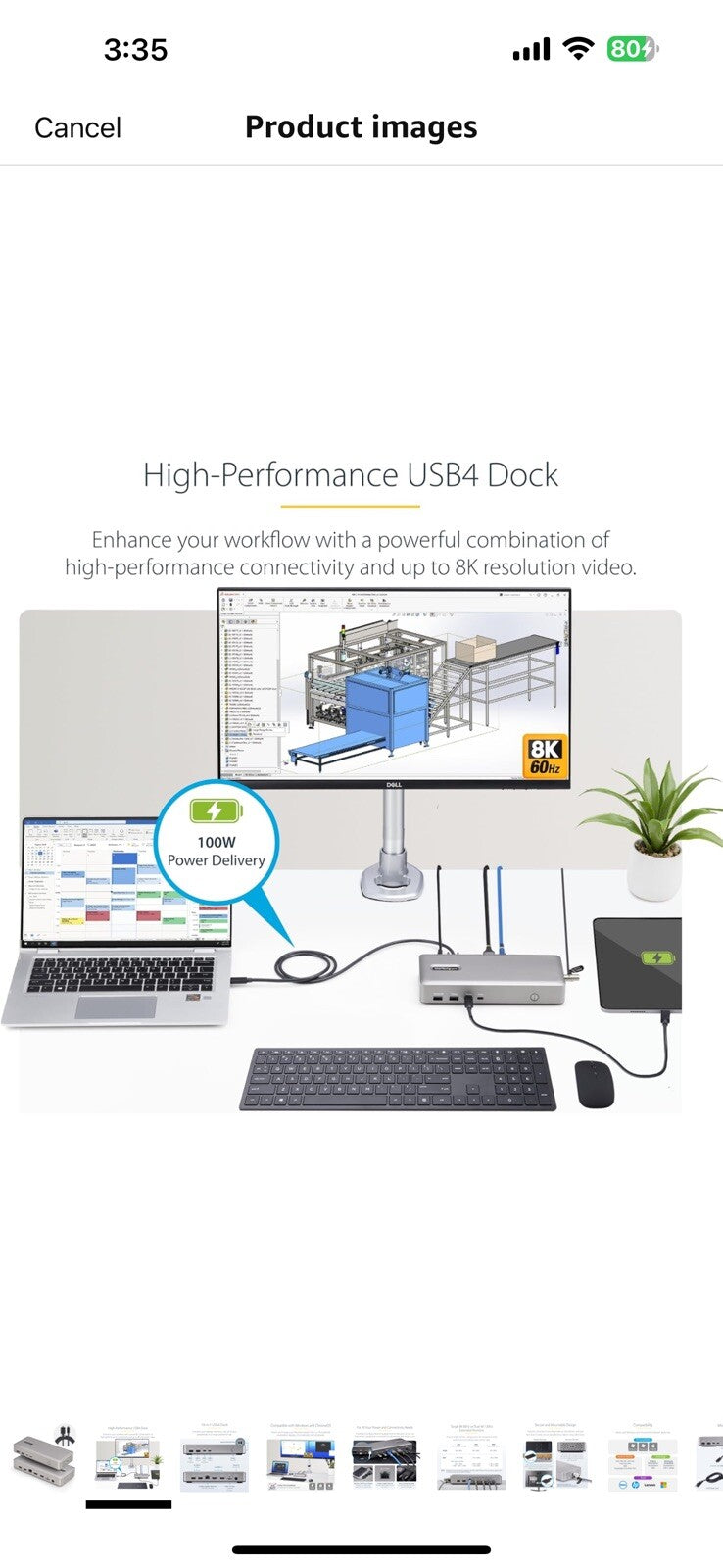 StarTech.com USB-C Docking Station (10-in-1, USB4), Up to 100W Charging