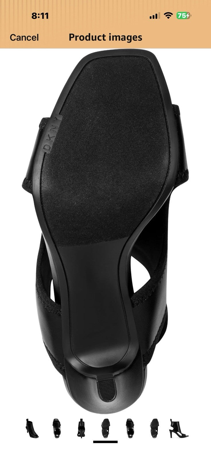 DKNY Womens Bason Sandal Heeled Bootie