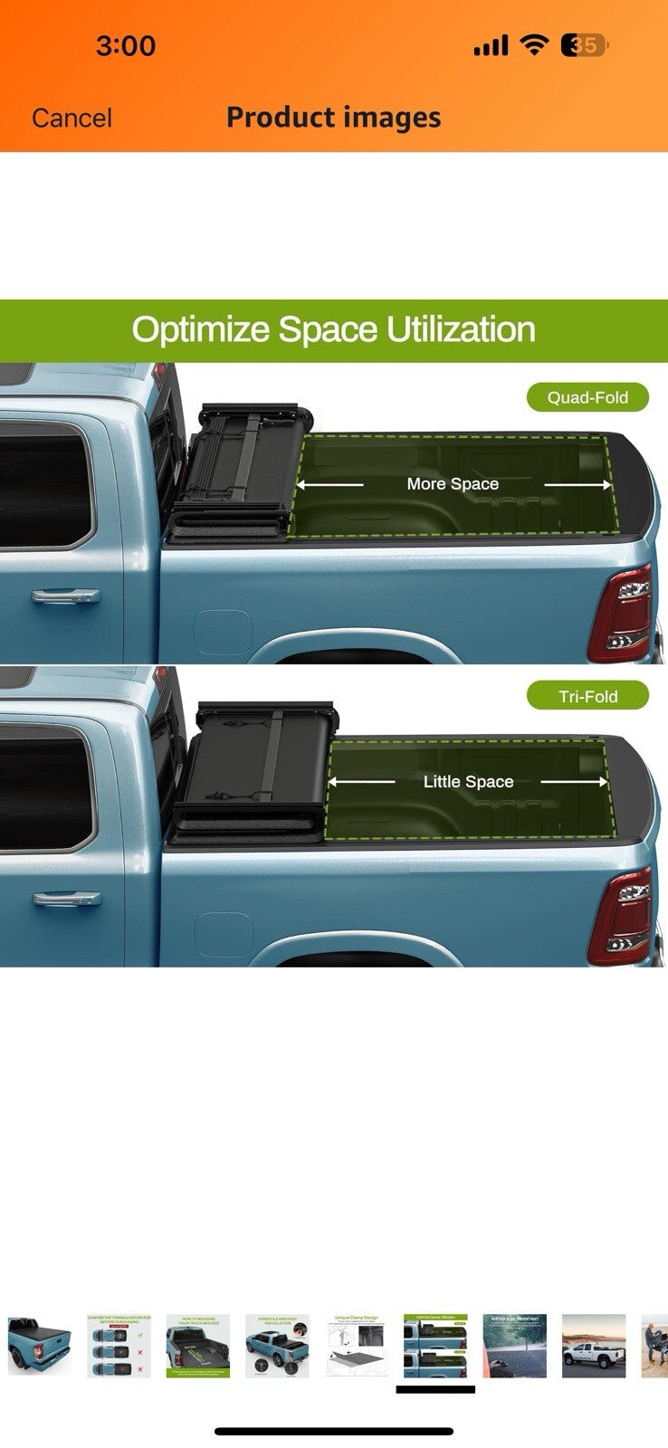 AUTOSAVER88 Soft Quad-fold Truck Bed Tonneau Cover Fits for Toyota