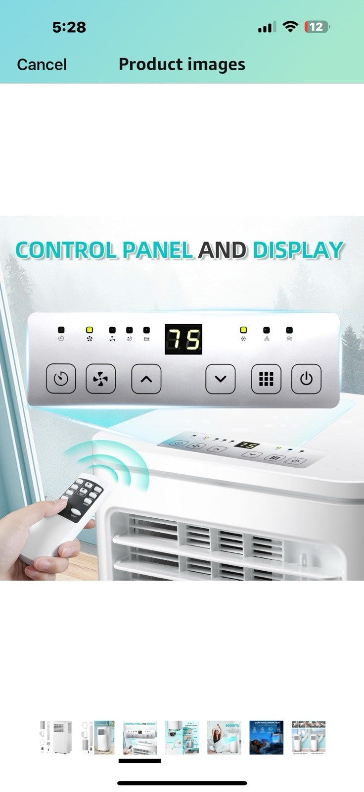 Portable 8000 BTU Air Conditioner, 4 in 1 protable AC, Cools 350sq. ft, Remote 