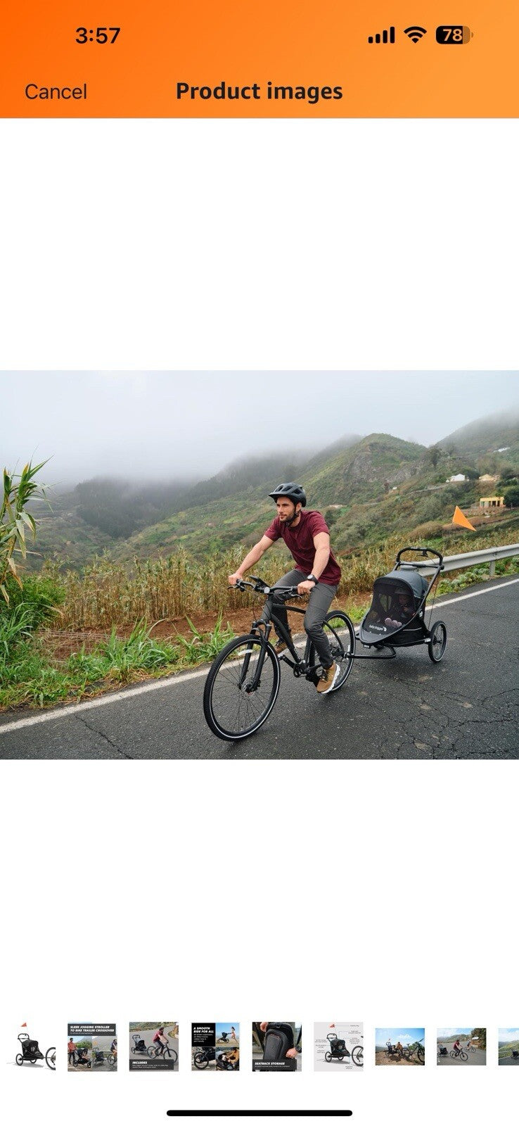 Baby Jogger City Prix Jogger x Bike Trailer – Easily Converts to Bike Trailer 