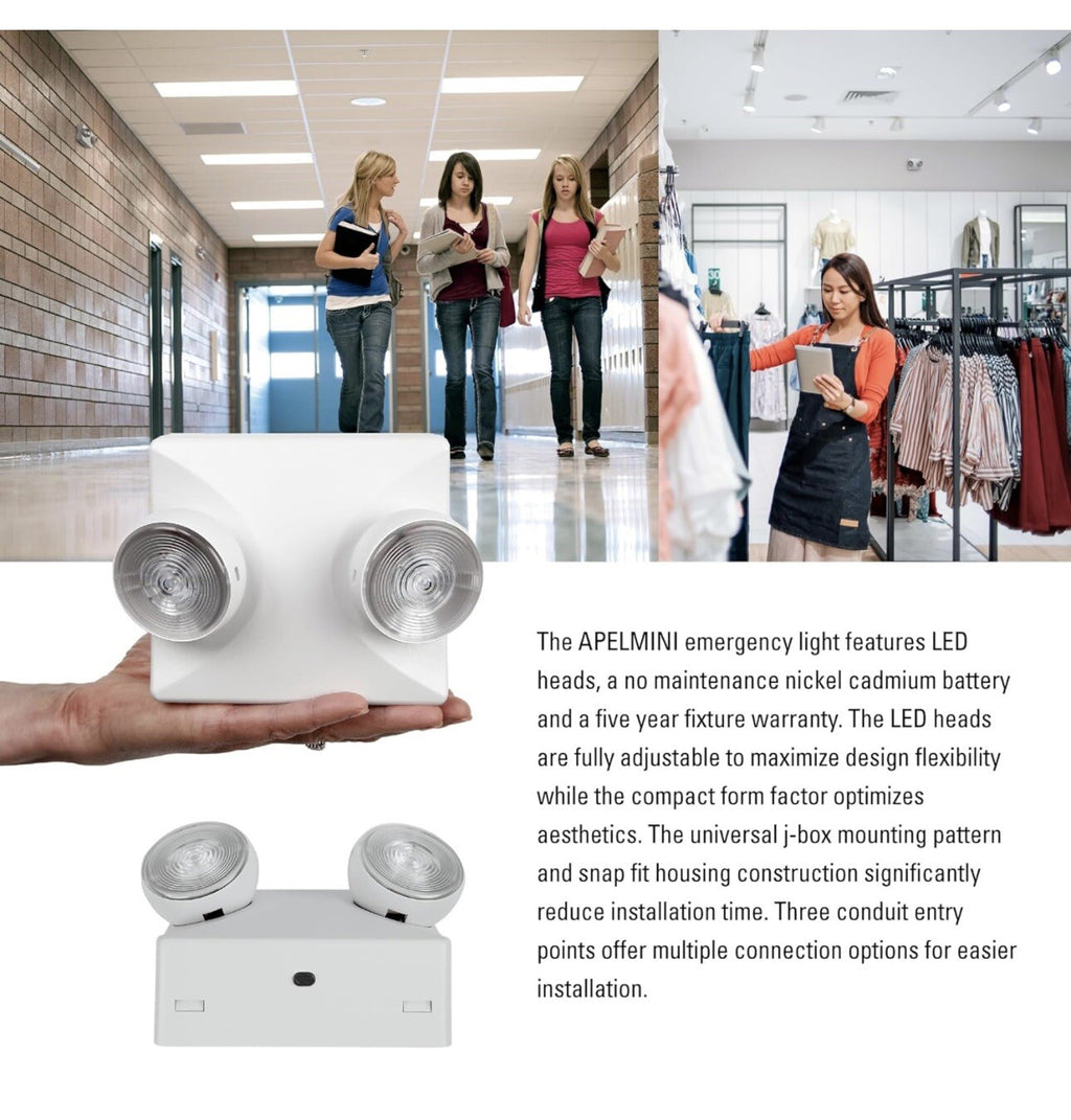 Sure-Lites All-Pro APELMINI-R 1.5 Watt Compact Emergency Light with 2 LED 4 Pack