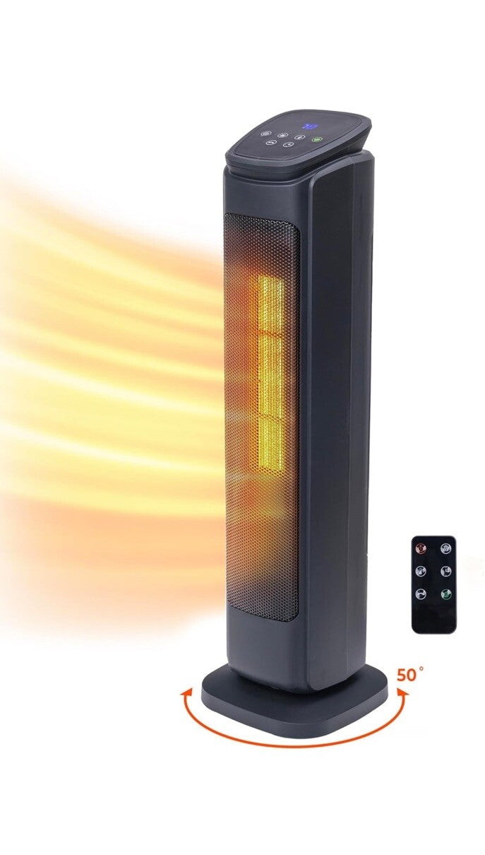  Comfort Zone Space Heaters for Indoor Use, 30 inch, Remote Control