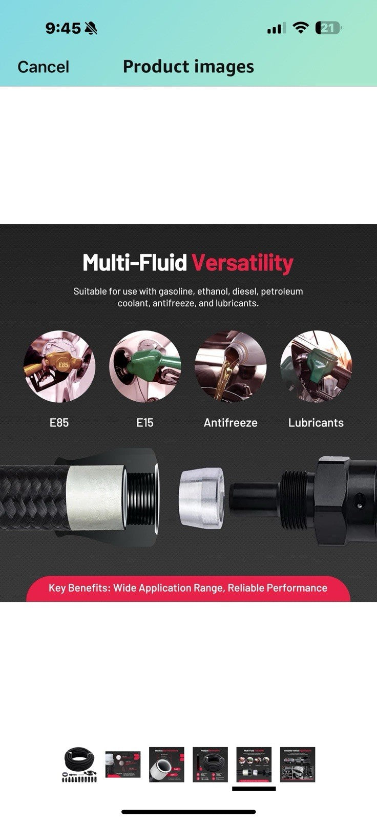 BDFHYK 25FT 5/16" ID PTFE Fuel Line Kit 6AN PTFE Fitting Compatible