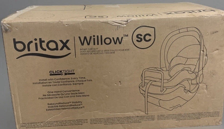 Britax Willow SC Infant Seat, Rear Facing  Seat with Alpine Base |  Pindot Stone