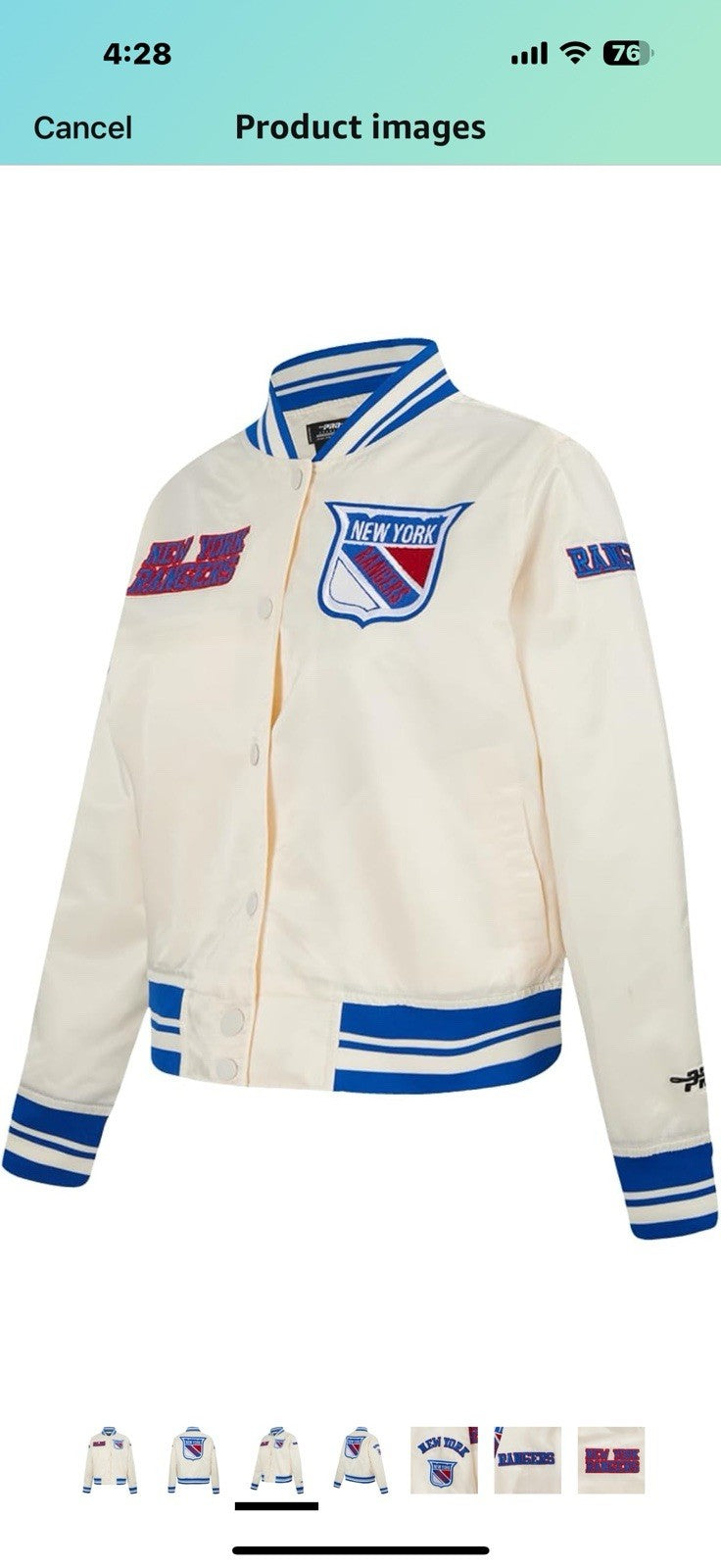 Womens NHL Retro Classics Satin Jacket Large 