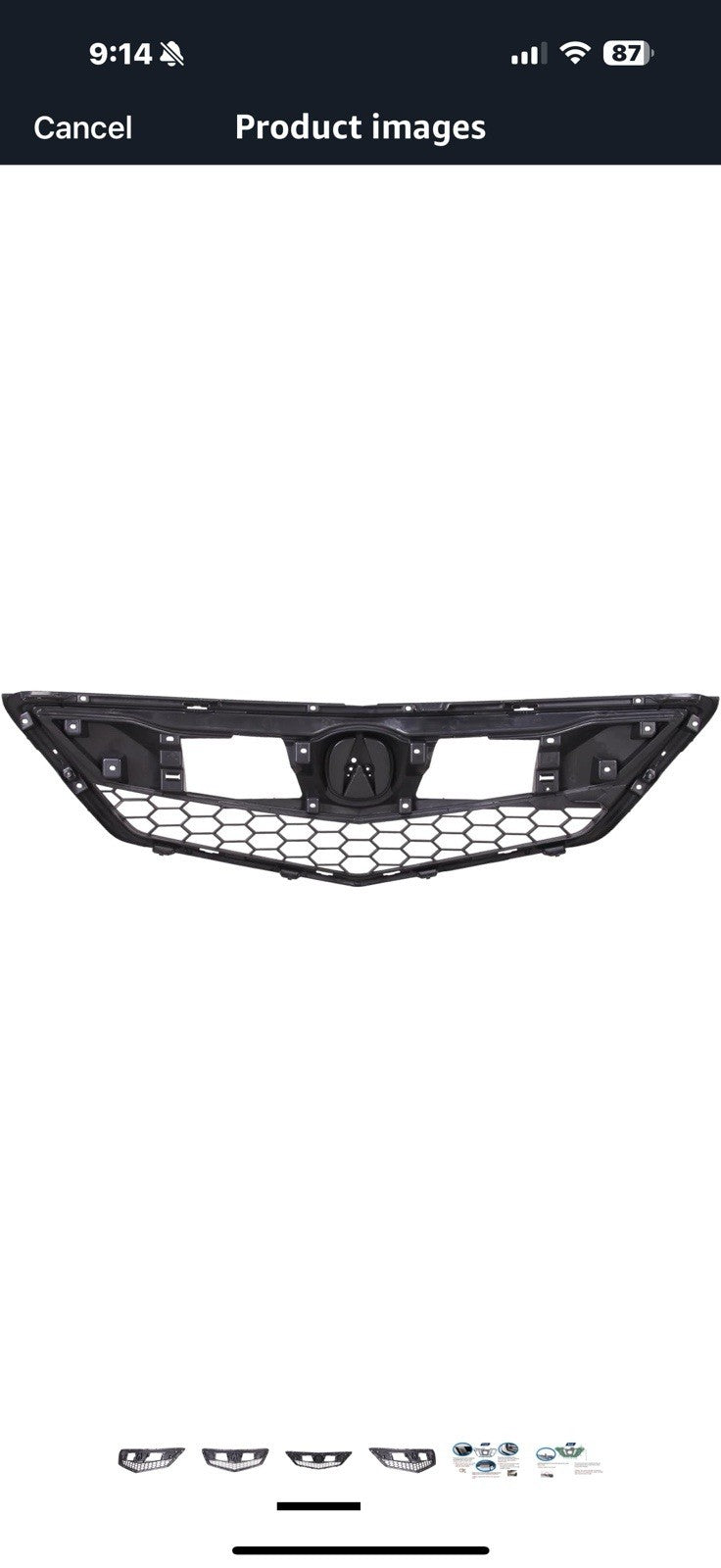 Front Grille Fits for 2016-2018 Acura RDX, ABS Replacement Bumper Grill for 