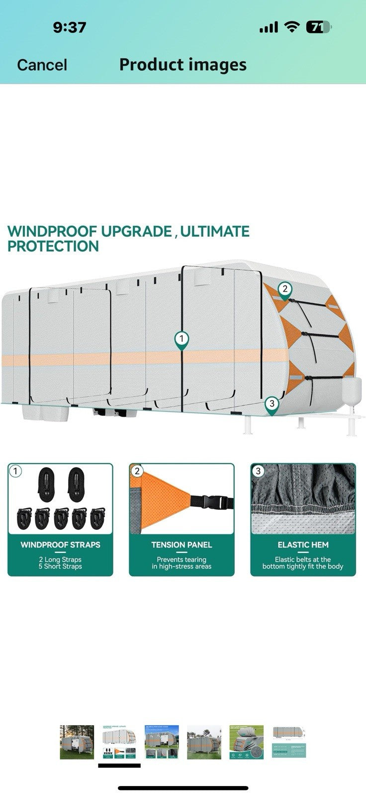 YITAHOME 24-27FT Travel Tailer Cover Camper CoverSuper Thick Waterproof 