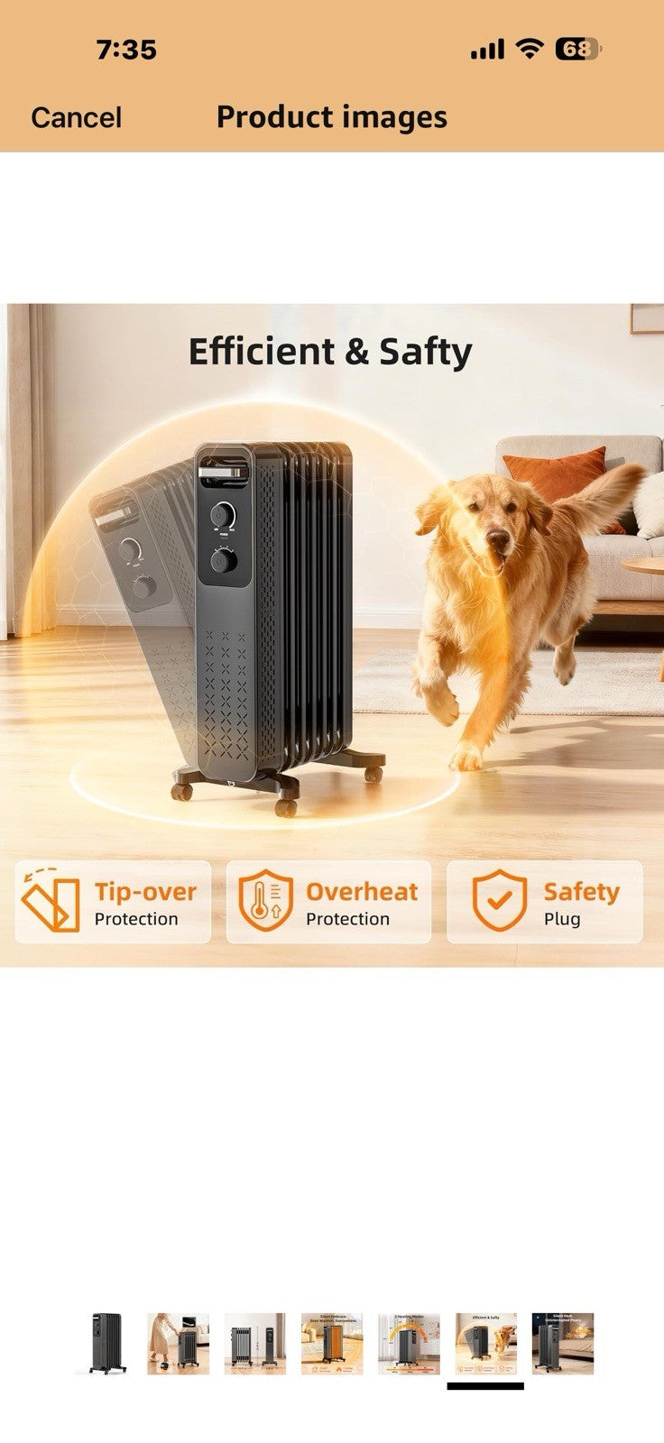 Electactic Oil Radiator Heater for indoor Use Large Room with Remote