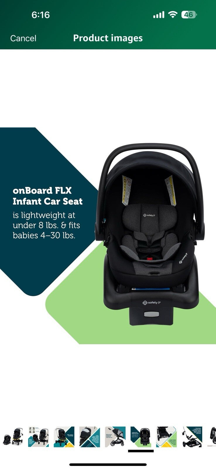 Safety 1ˢᵗ® Turn and Go™ 360° Rotating Modular Travel System, Shade