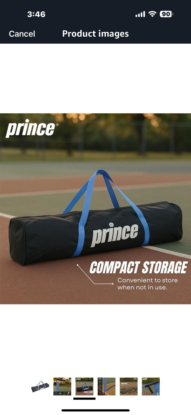 Prince - Full Court Pickleball Net + Wheels, Easy to Transport, Ideal