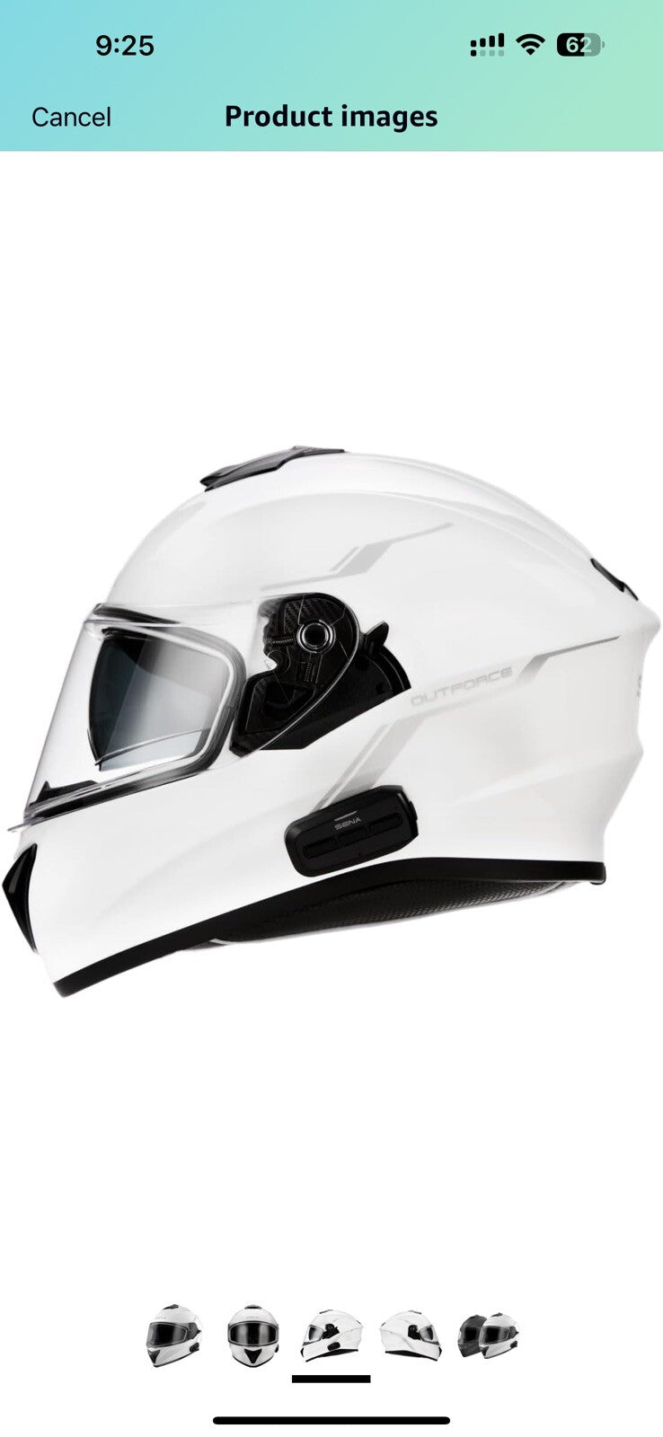 Sena OutForce DOT Full Face Motorcycle Helmet with Integrated Bluetooth,x Large