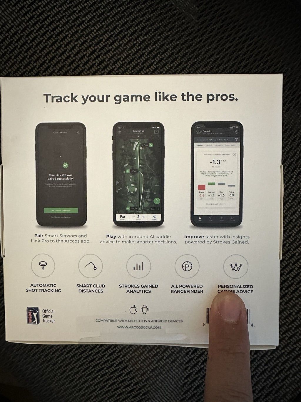 Arccos Smart Sensors Bundle - GEN 3+ Sensors, Link Pro & 1st Year's 
