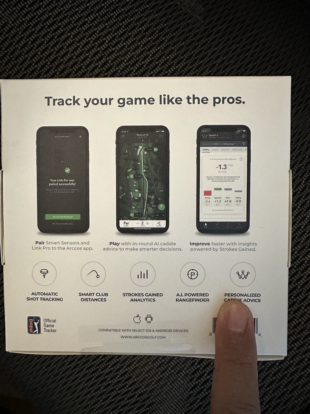 Arccos Smart Sensors Bundle - GEN 3+ Sensors, Link Pro & 1st Year's 
