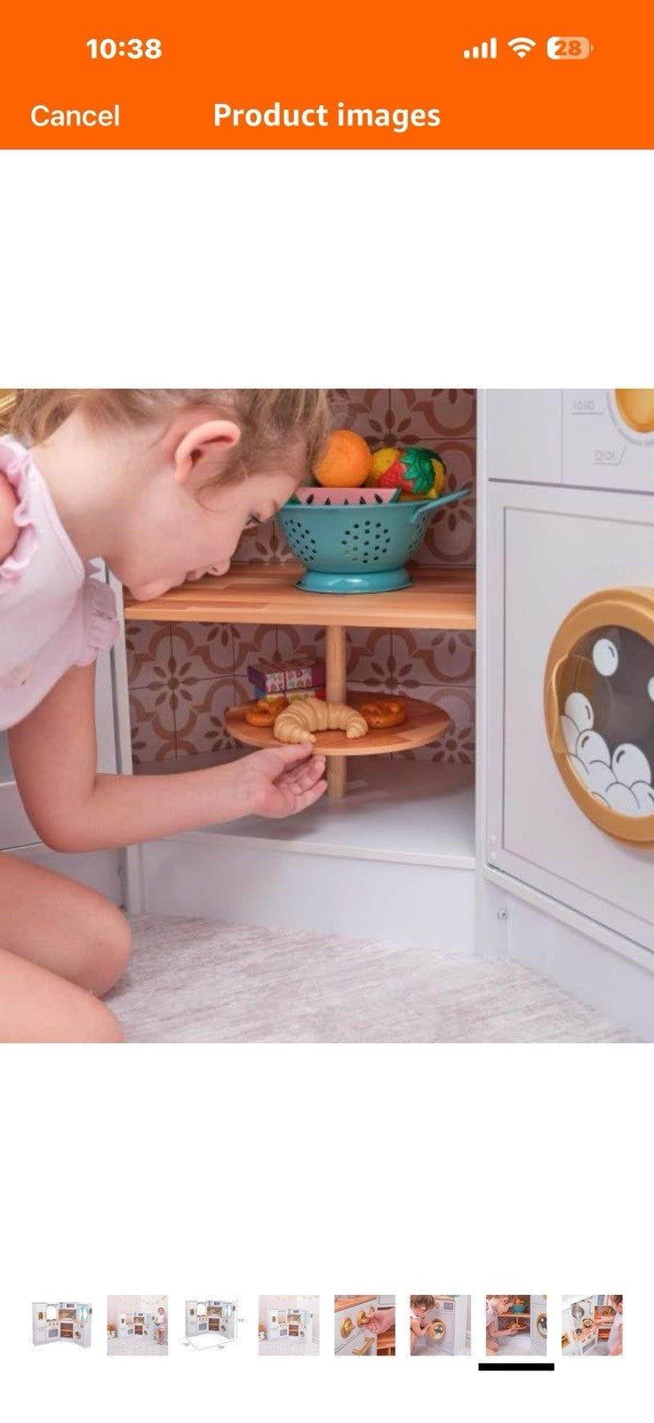 KidKraft Ultimate Corner Wooden Play Kitchen with Lights & Sounds, 