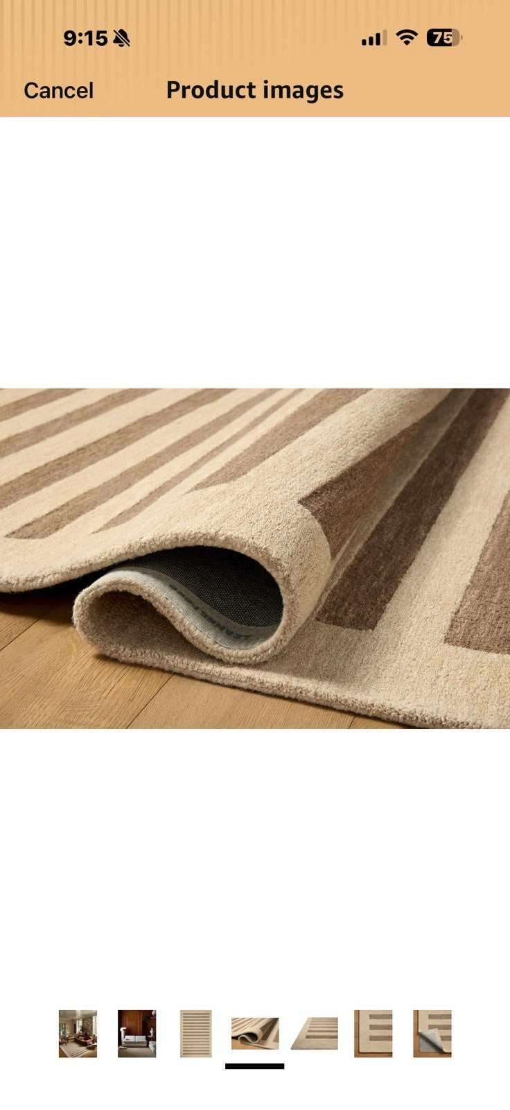 Loloi Leanne Ford Craven Collection CVN-05 Oatmeal/Bark 5'-0" x 7'-6"