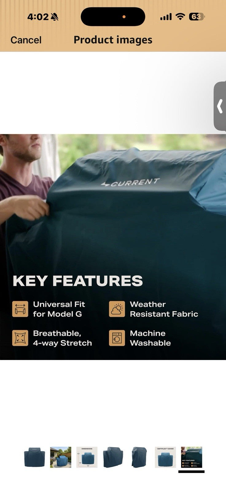 Current® SoftFlex Grill and Griddle Cover, Custom Sized to Fit Both Current