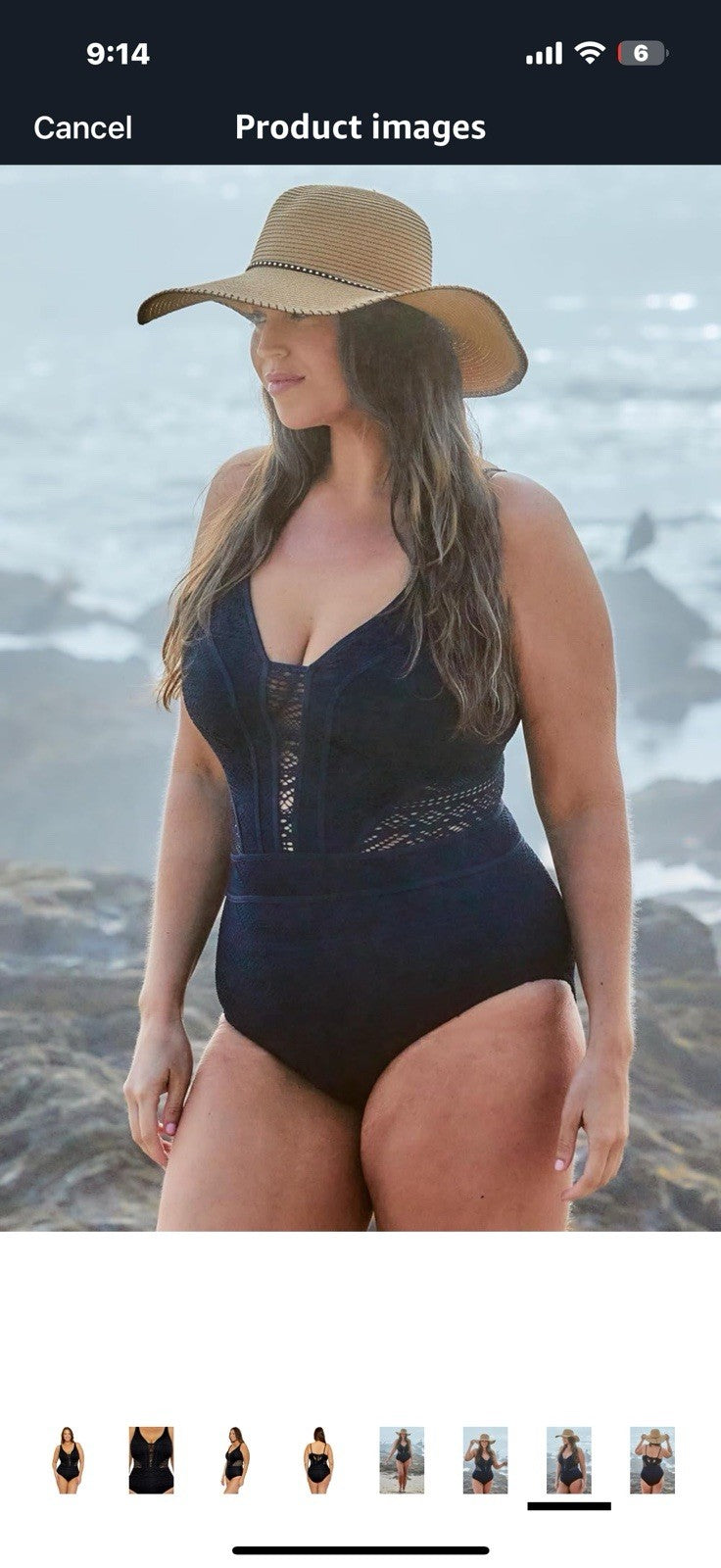 Women's Color Play Plus Size Crochet Tummy Control One Piece Swimsuit,OX Size