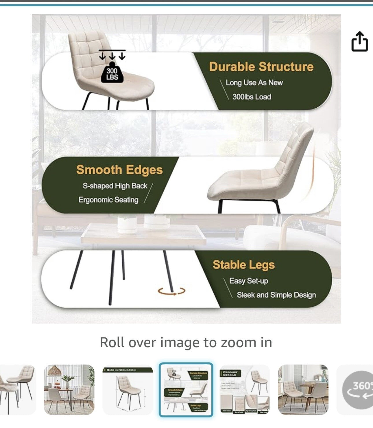 NicBex Velvet Dining Chairs, Upholstered Reception Chairs