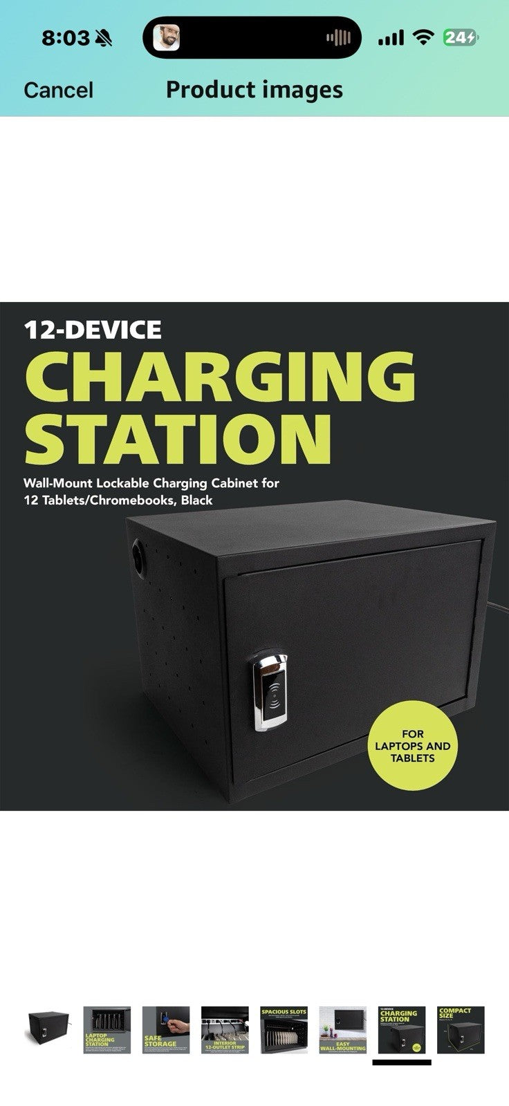 Pearington 12-Device Charging Station for Laptops and Tablets, Wall